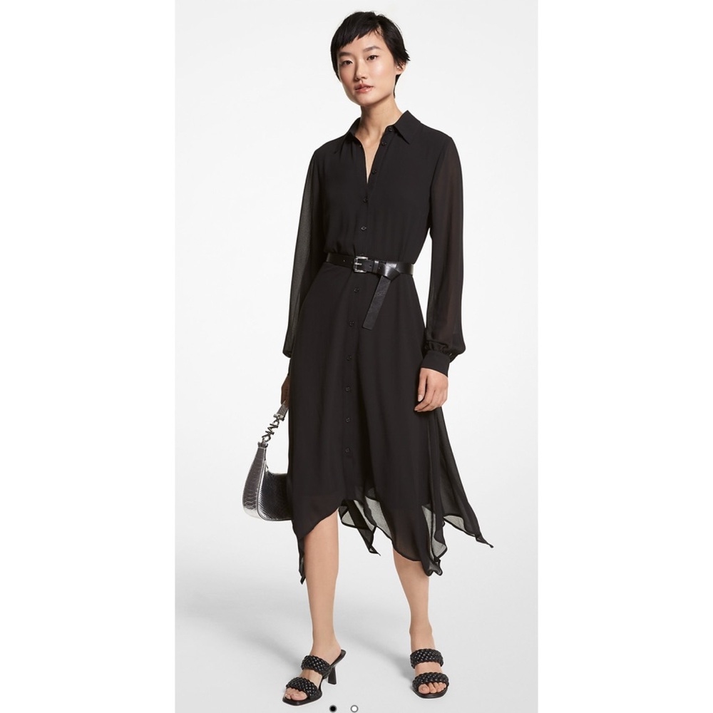 Michael Kors Georgette Handkerchief Shirtdress in Size XS NWT